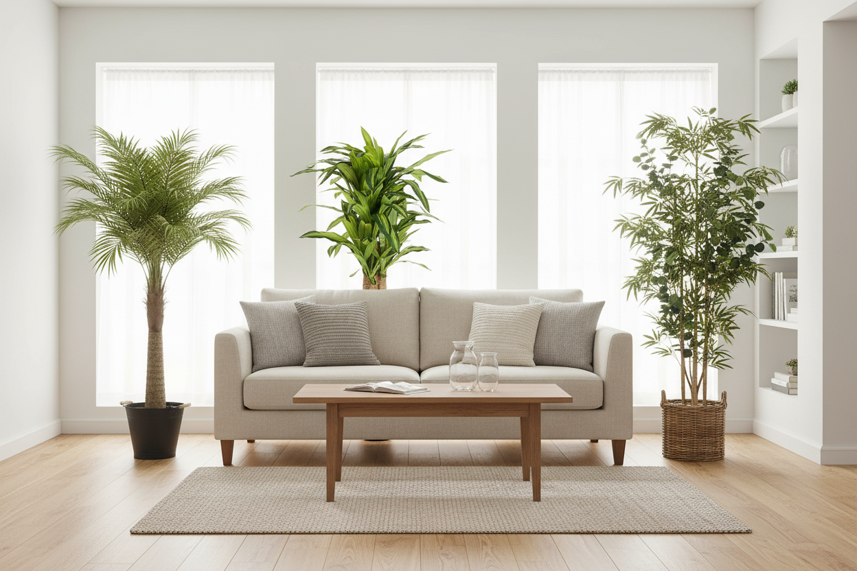 Miljøbillede med kunstige planter
